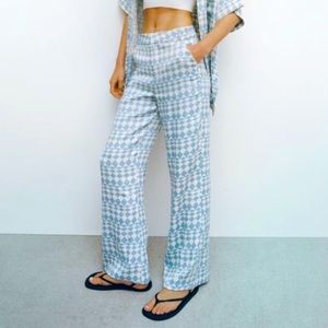 Zara Full Length Geometric Print Pants